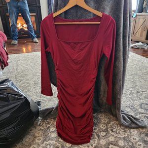 Red Scrunch Dress